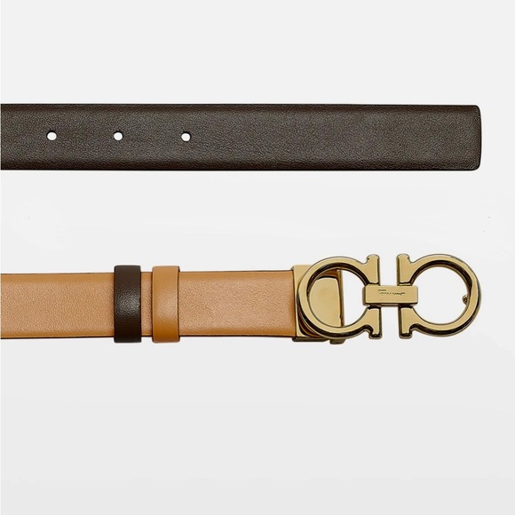 💯💕AUTHENTIC FERRAGAMO GANCINI REVERSIBLE BELT 💕$450 - Picture 4 of 16